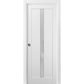 Sartodoors Pocket Interior Door, 36" x 84", White QUADRO4112PD-WS-3684